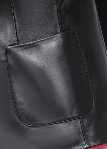 Genuine Leather Classic Blazer Jacket