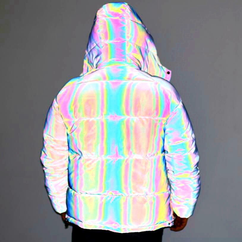 Hooded Reflective Rainbow Jacket