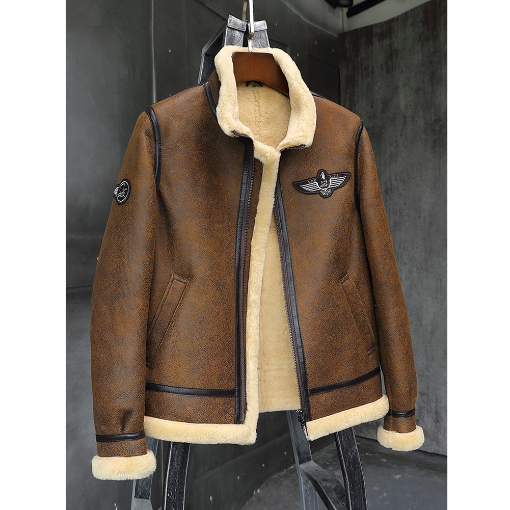 Genuine Leather Coat B3 Shearling Lining