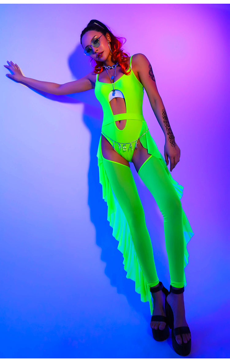 Neon Green Dance Jumpsuit