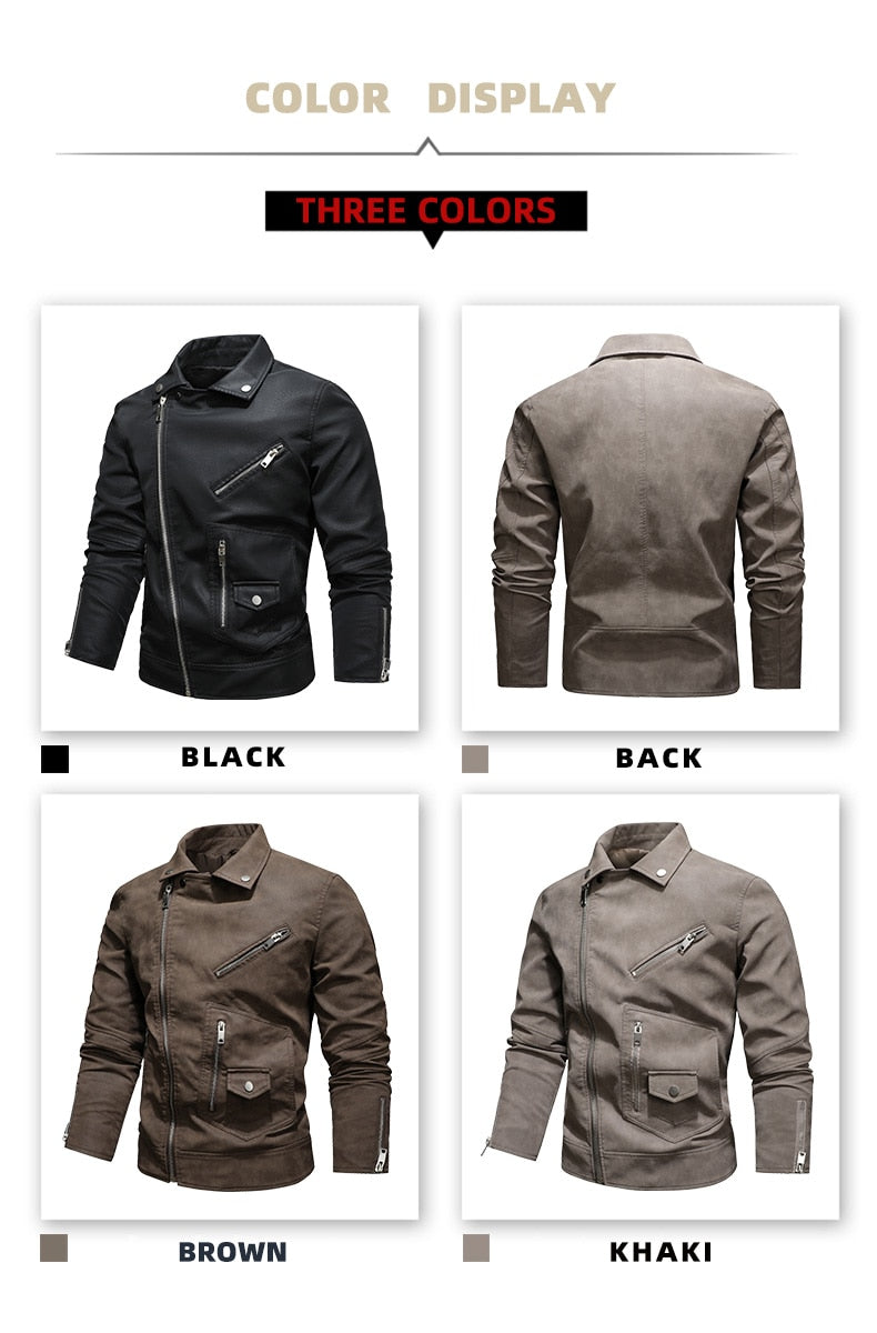 Classic Biker Pu Leather Jackets