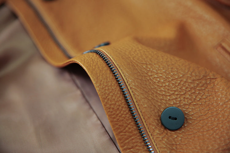 Genuine Leather Loose Short Coats