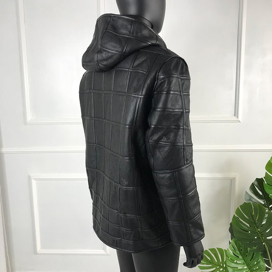 Checker Board Genuine Leather Jackets
