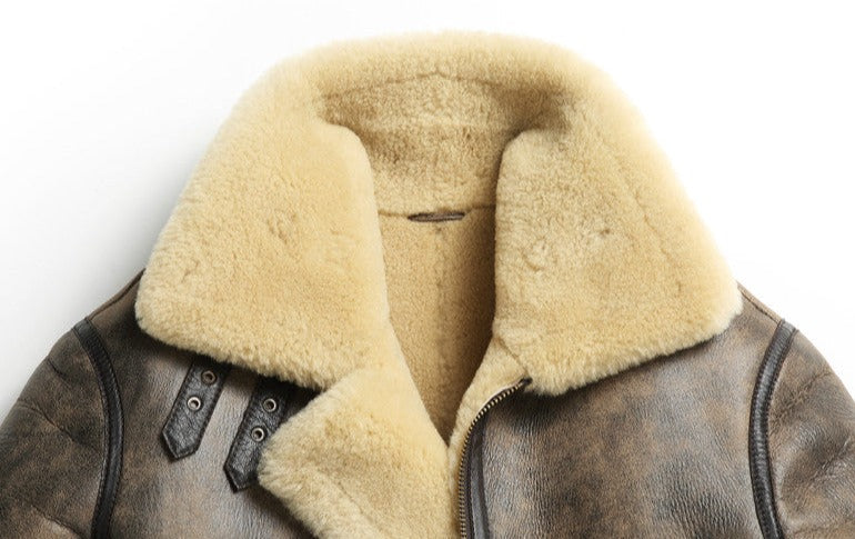 Genuine Leather Coat Shearling Bombers