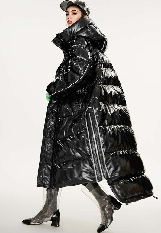Hologram Oversize Long Puffer Coats