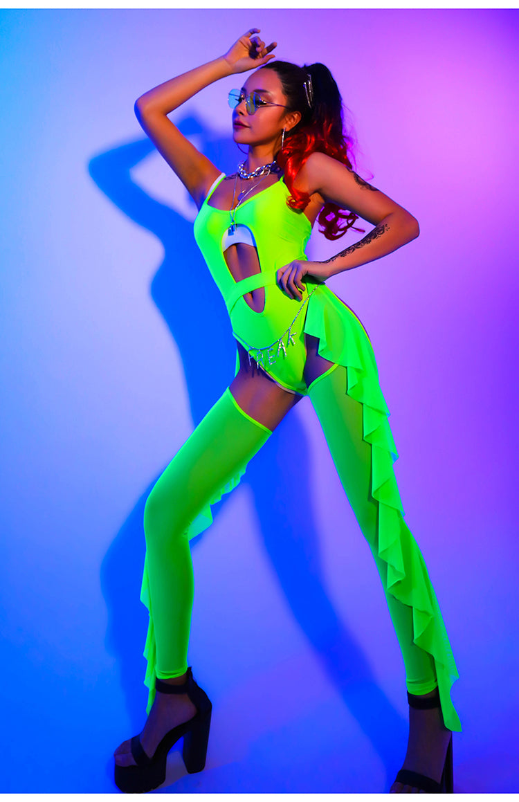 Neon Green Dance Jumpsuit