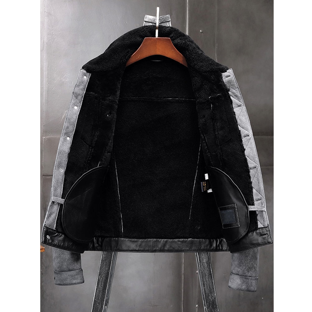 Genuine Leather Shearling B3 Aviator Bomber