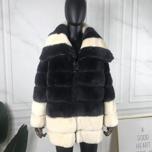 Real Fur Coats Big Turndown Collar