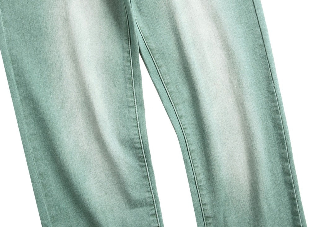 Classic Blue Faded Straight Jeans