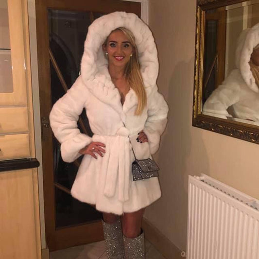 Natural Real Mink Fur Coat With Hood (Multi- Styles)