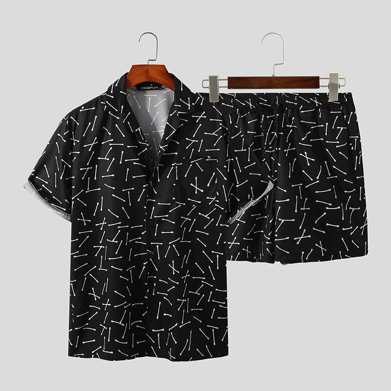 Collection of Short Sleeve Button Shirt & Short Set 1