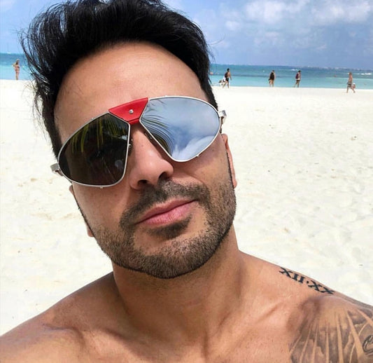 Vintage Metal Button Polarized Sunglasses