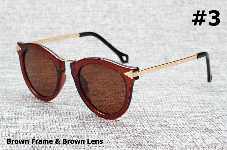 Vintage Round POLARIZED Arrow Sunglasses
