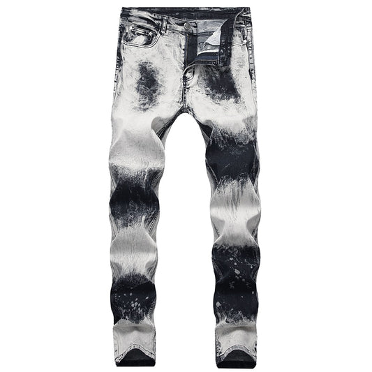 Splash Dye Straight Jeans