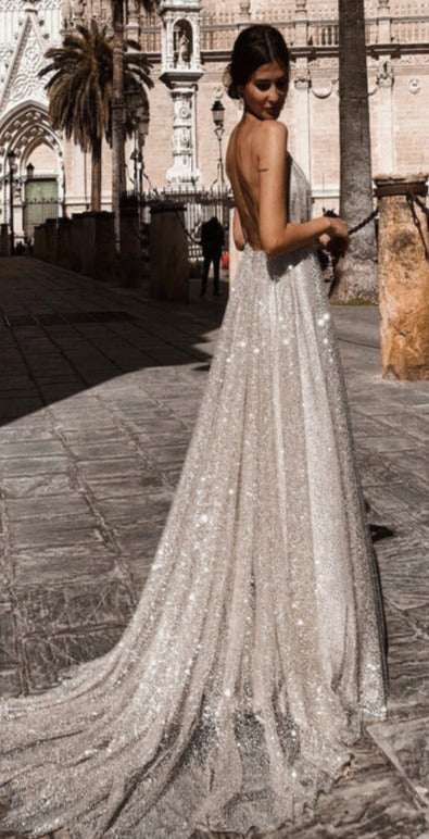 Mesh Sequined Sleeveless Ruched Maxi Dresses