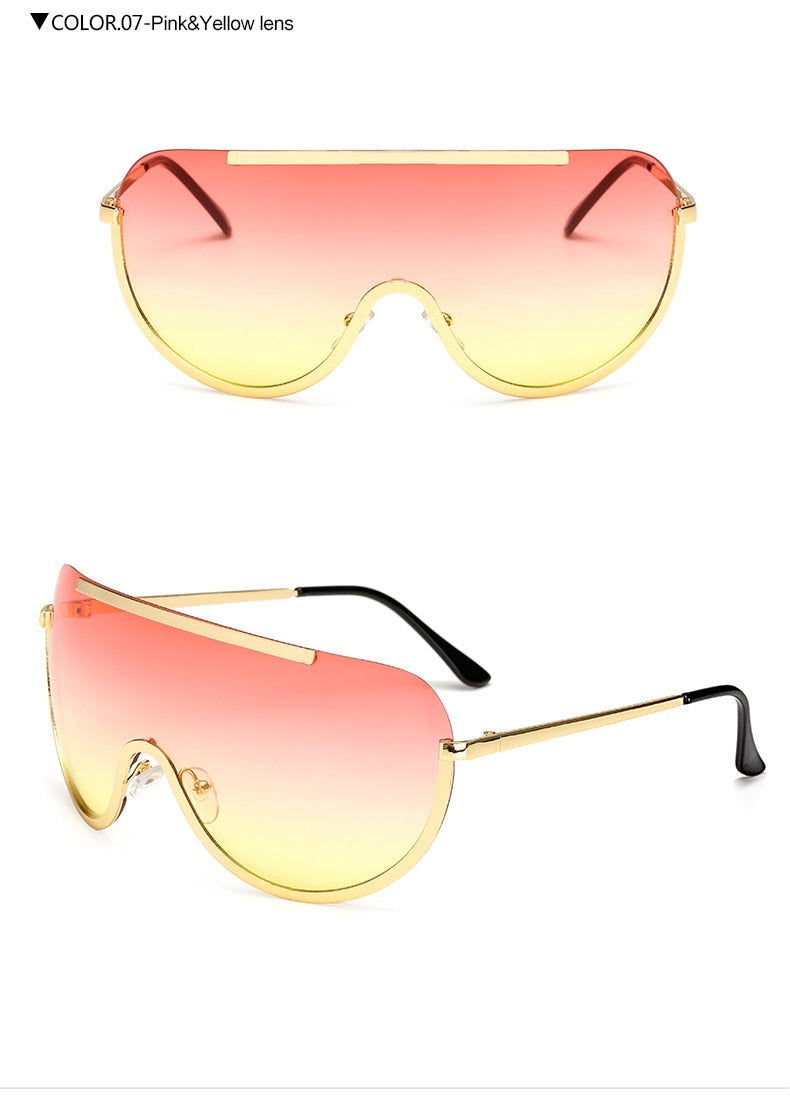 Gold Oversize Frame Sunglasses