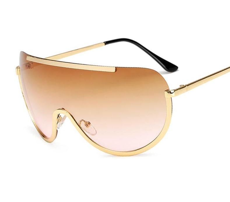 Gold Oversize Frame Sunglasses