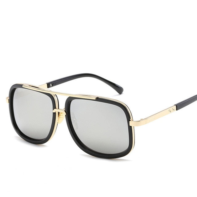 Vintage Aviator Gold Square Frame  Sunglasses