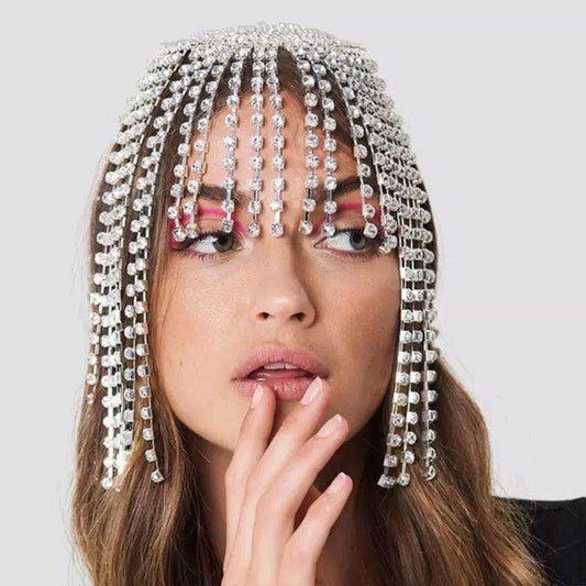 Rhinestone Chain Headdress