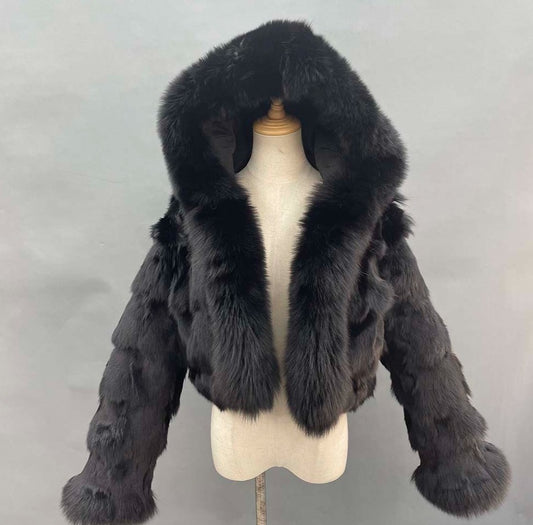 Collection Of Cuff, Collar, & Hood Fur Crop Coats