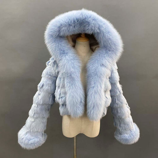 Collection Of Cuff, Collar, & Hood Fur Crop Coats