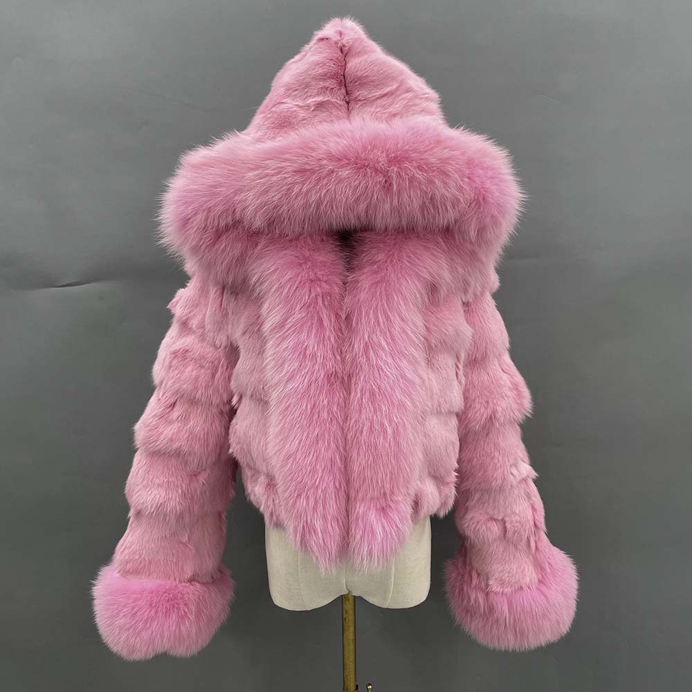 Collection Of Cuff, Collar, & Hood  Fur Crop Coats