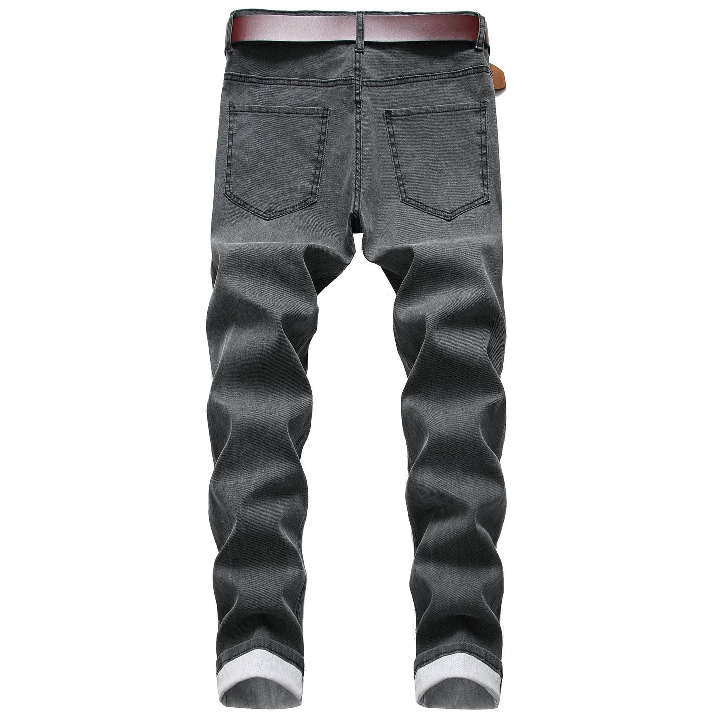 Solid Color Casual Slim-fit Jeans