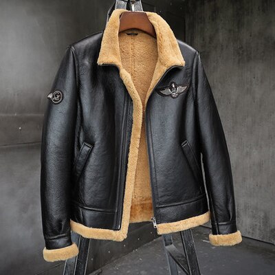 Genuine Leather Coat B3 Shearling Lining