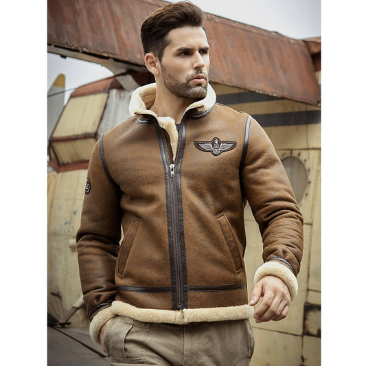 Genuine Leather Coat B3 Shearling Lining