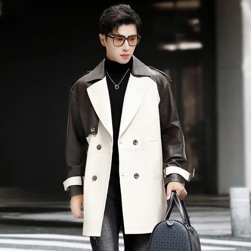 Two tone 2025 coat mens