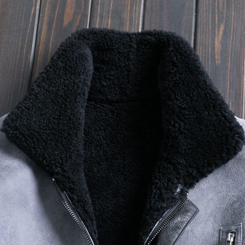 Genuine Leather Reversible Real Shearling Overcoat