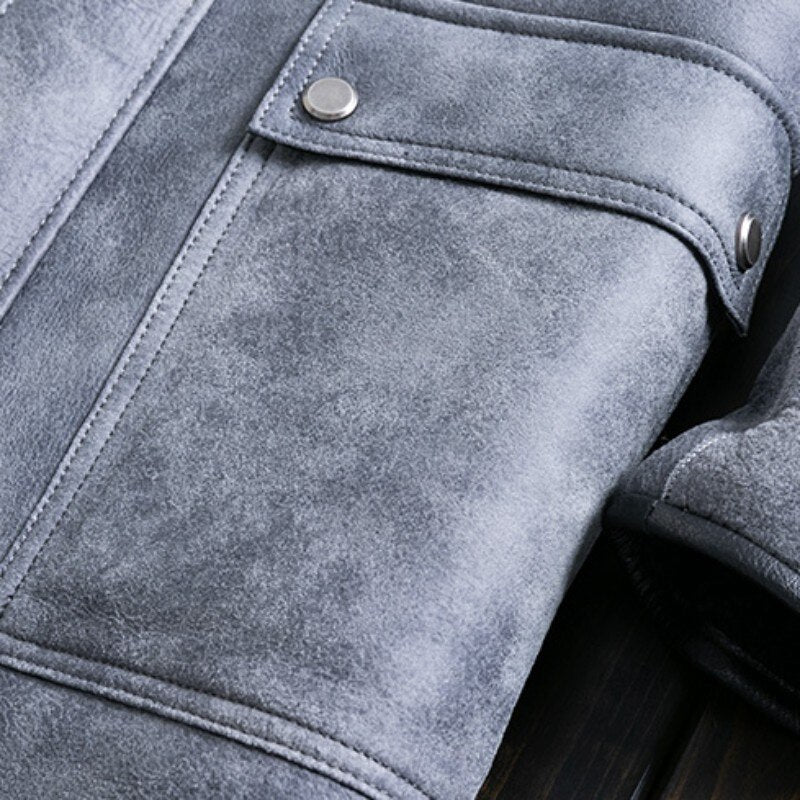 Genuine Leather Reversible Real Shearling Overcoat