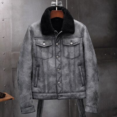 Genuine Leather Shearling B3 Aviator Bomber