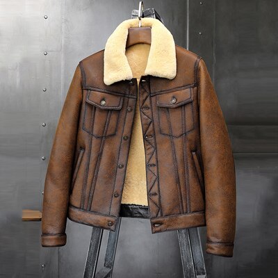 Genuine Leather Shearling B3 Aviator Bomber