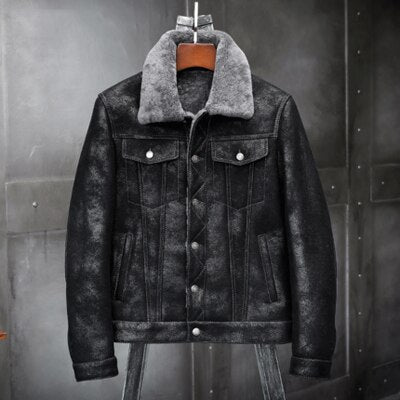 Genuine Leather Shearling B3 Aviator Bomber