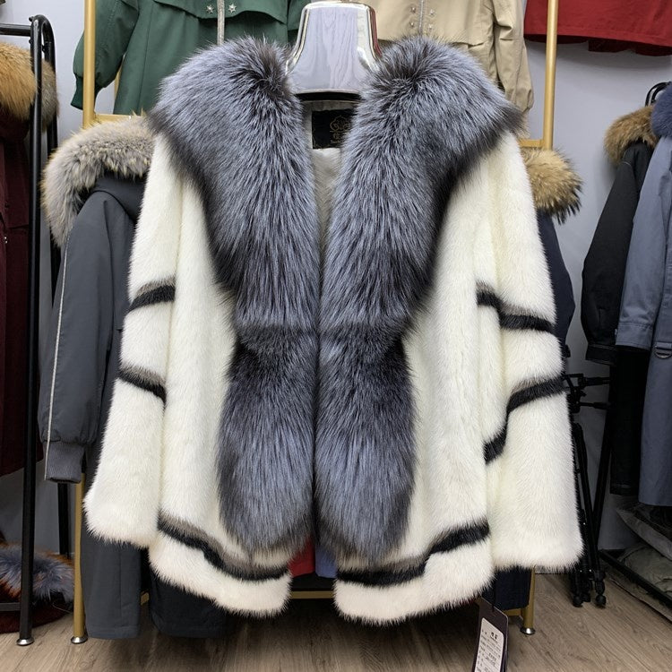 Mink Overcoat Fox Collar