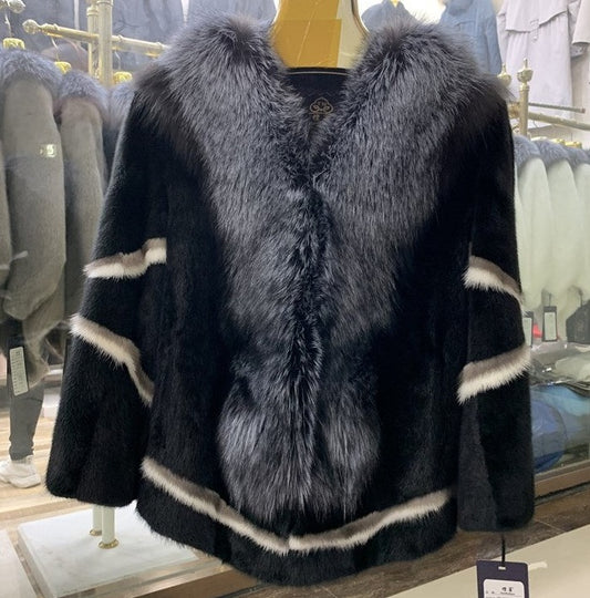 Mink Overcoat Fox Collar