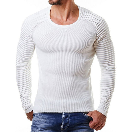 Slim Ribbed Sleeve Thin Sweaters