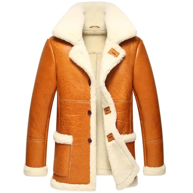 Genuine Leather Real Shearling Fur Coats