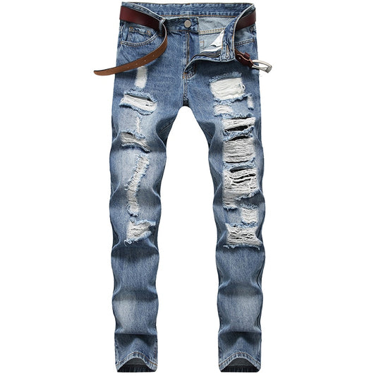 Assortment of Ripped Torn Straight Slim Jeans