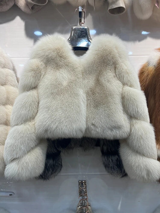 Spiral Sleeves Real Fur Coats
