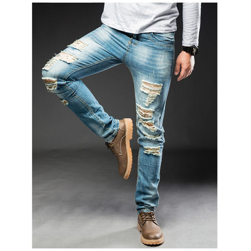 Stone Washed Ripped Torn Jeans (2 Styles)