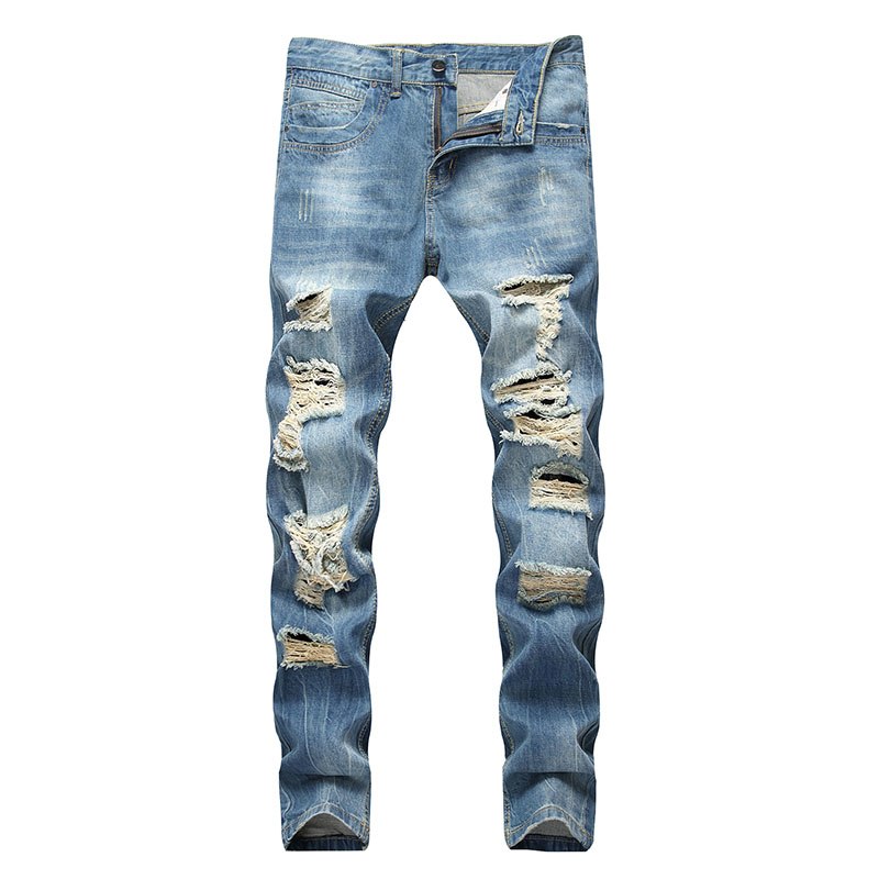 Stone Washed Ripped Torn Jeans (2 Styles)