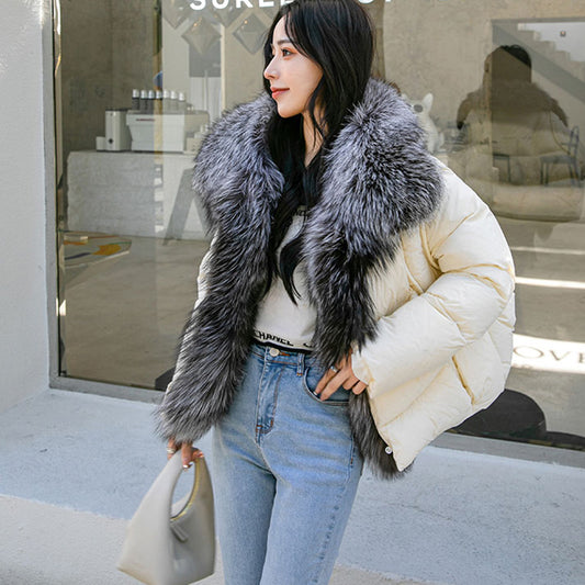 Silver Fox Collar Down Coats