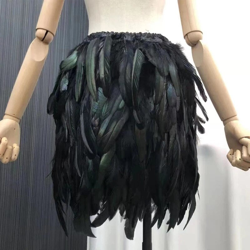 Real Feather Mini Skirts