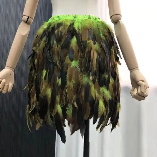 Real Feather Mini Skirts