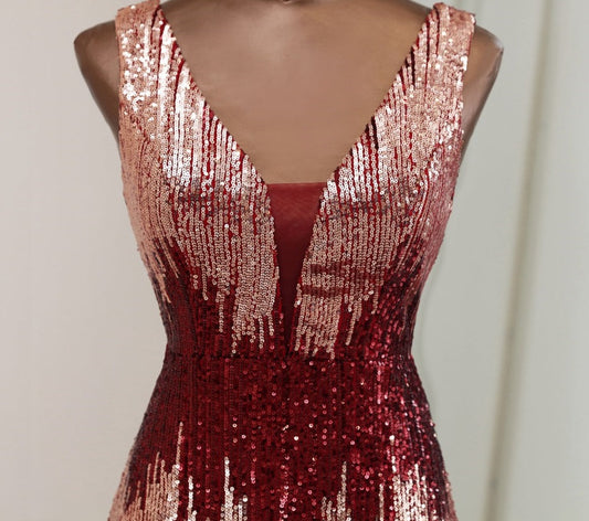 Sequin Sleeveless Mermaid Maxi Dresses