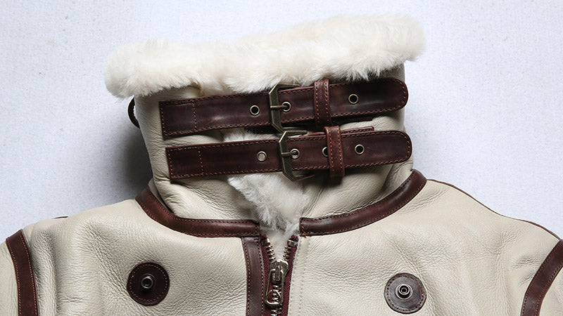 Genuine Leather Coat Big B3 Shearling Bomber