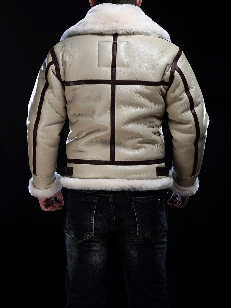 Genuine Leather Coat Big B3 Shearling Bomber