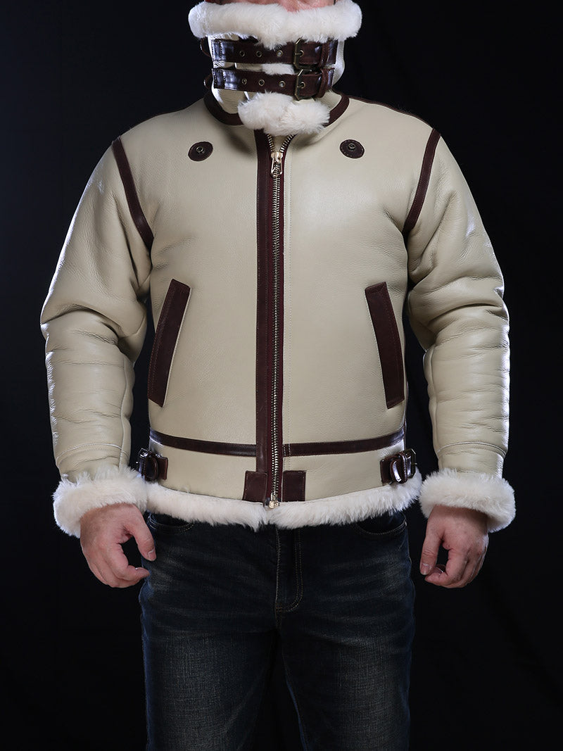 Genuine Leather Coat Big B3 Shearling Bomber